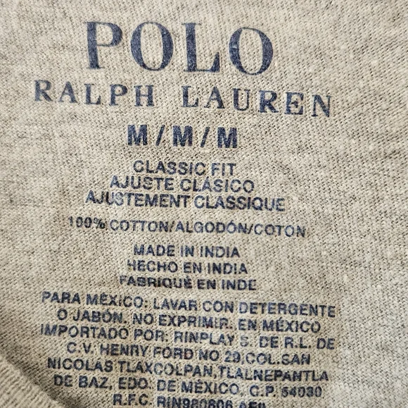 Polo by Ralph Lauren 2 T-Shirts (1) Black & (1) Gray Sz Med - Picture 2 of 9